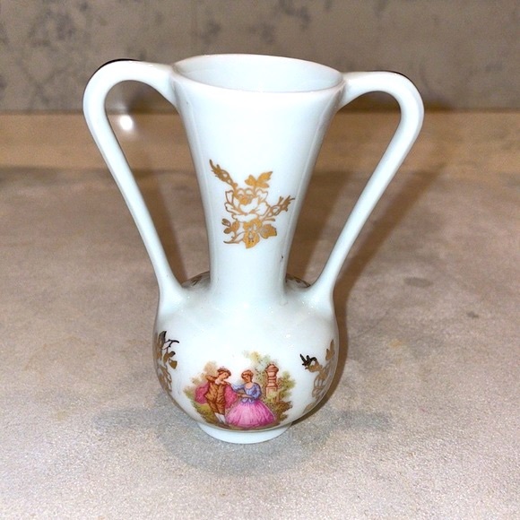 Limoges Collection of 3 Vintage Miniature F & M Bud Vases Made in France EUC - Picture 5 of 11